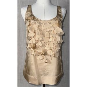 NWT J Crew Women's 100% Silk Sleeveless Camisole Tank Top Beige Size 2 Petal